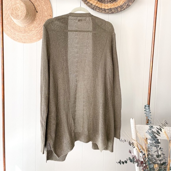SOLD!Olive Open Stitch Knit Cardigan - Picture 4 of 5